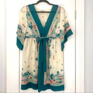 Beautiful Silk Print Umpire Waist Dress